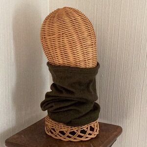 Vintage NEW military wool scarf neck warmer green winter hunting camping Unisex